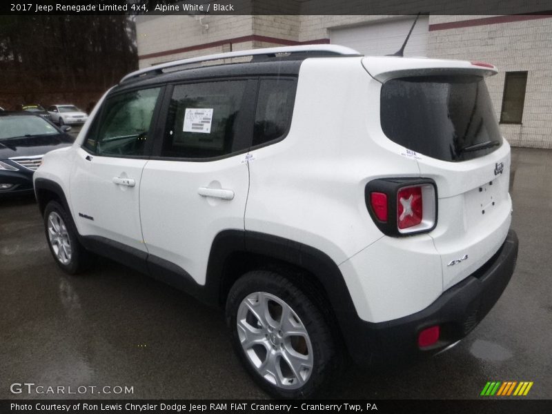 Alpine White / Black 2017 Jeep Renegade Limited 4x4