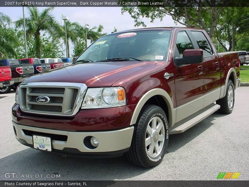 Dark Copper Metallic / Castano Brown Leather 2007 Ford F150 King Ranch SuperCrew