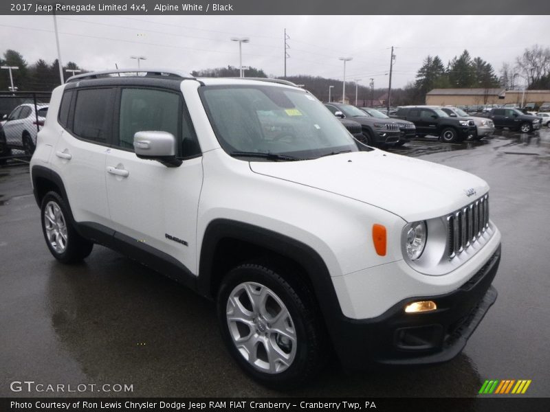 Alpine White / Black 2017 Jeep Renegade Limited 4x4