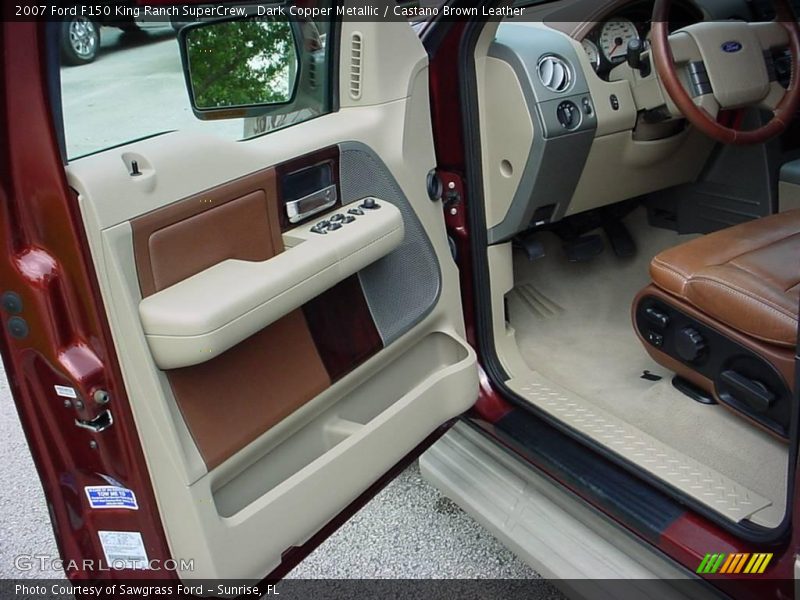 Dark Copper Metallic / Castano Brown Leather 2007 Ford F150 King Ranch SuperCrew