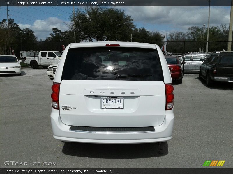 White Knuckle / Black/Light Graystone 2018 Dodge Grand Caravan SE