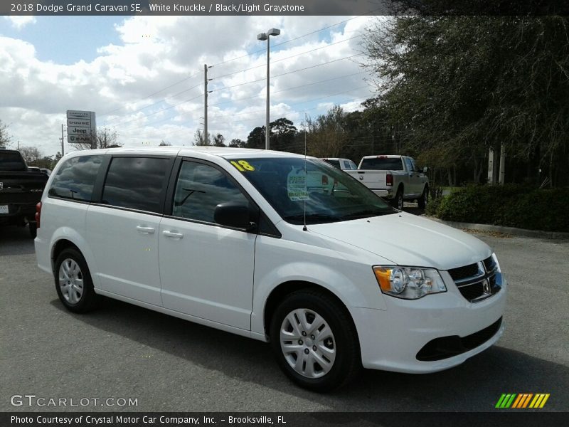 White Knuckle / Black/Light Graystone 2018 Dodge Grand Caravan SE