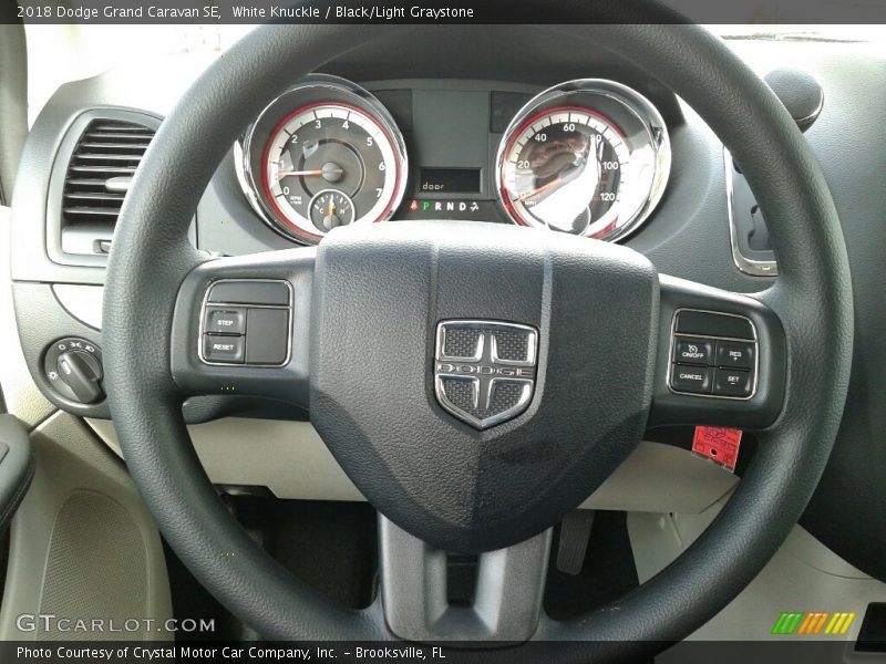 White Knuckle / Black/Light Graystone 2018 Dodge Grand Caravan SE