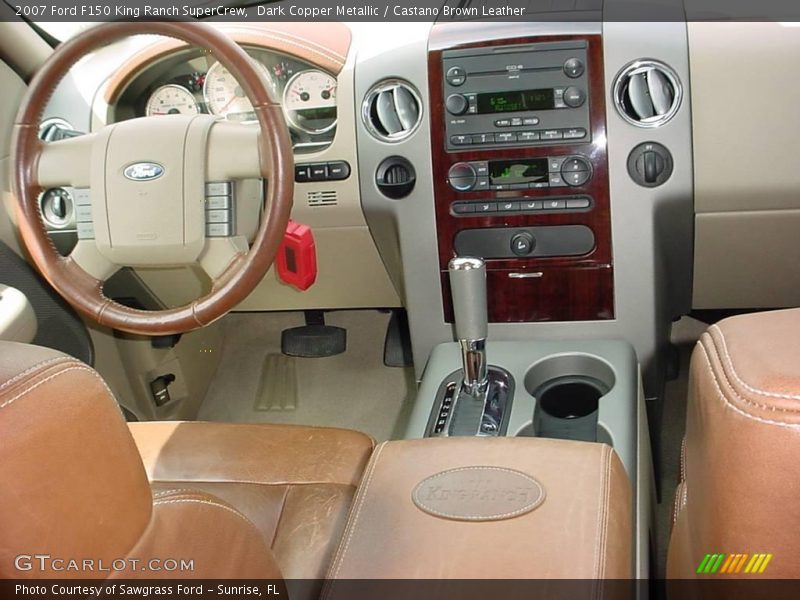 Dark Copper Metallic / Castano Brown Leather 2007 Ford F150 King Ranch SuperCrew