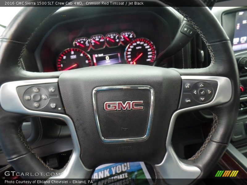 Crimson Red Tintcoat / Jet Black 2016 GMC Sierra 1500 SLT Crew Cab 4WD
