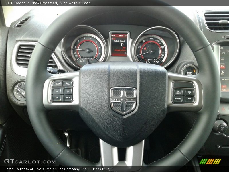Vice White / Black 2018 Dodge Journey Crossroad