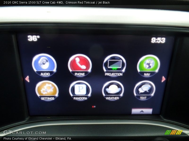 Crimson Red Tintcoat / Jet Black 2016 GMC Sierra 1500 SLT Crew Cab 4WD