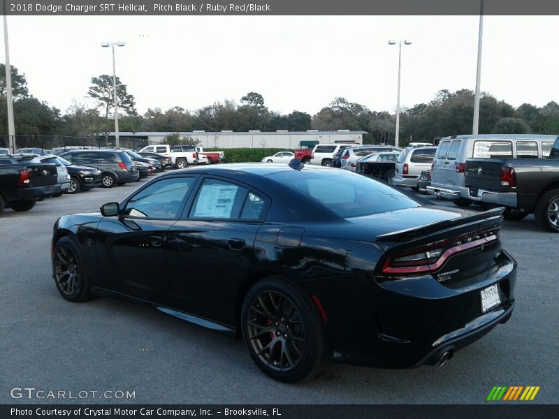 Pitch Black / Ruby Red/Black 2018 Dodge Charger SRT Hellcat