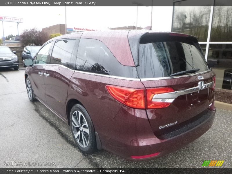 Deep Scarlet Pearl / Gray 2018 Honda Odyssey Elite