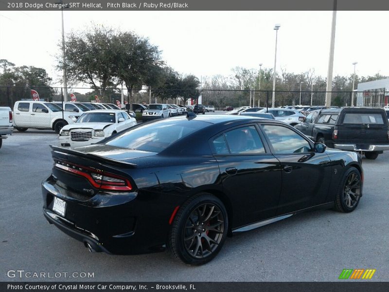 Pitch Black / Ruby Red/Black 2018 Dodge Charger SRT Hellcat