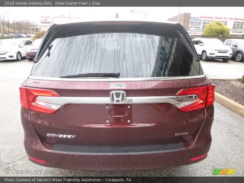 Deep Scarlet Pearl / Gray 2018 Honda Odyssey Elite