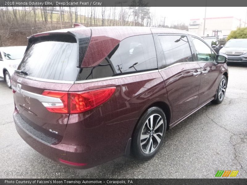 Deep Scarlet Pearl / Gray 2018 Honda Odyssey Elite