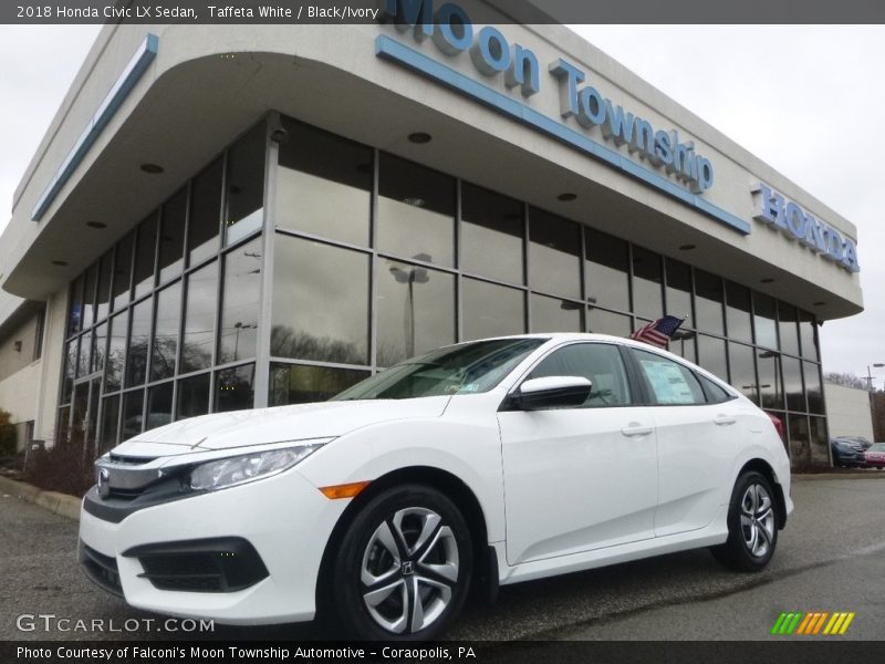 Taffeta White / Black/Ivory 2018 Honda Civic LX Sedan