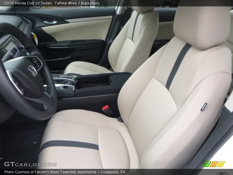 Taffeta White / Black/Ivory 2018 Honda Civic LX Sedan