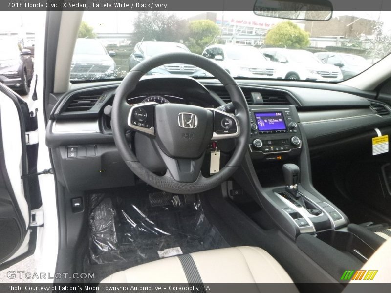 Taffeta White / Black/Ivory 2018 Honda Civic LX Sedan
