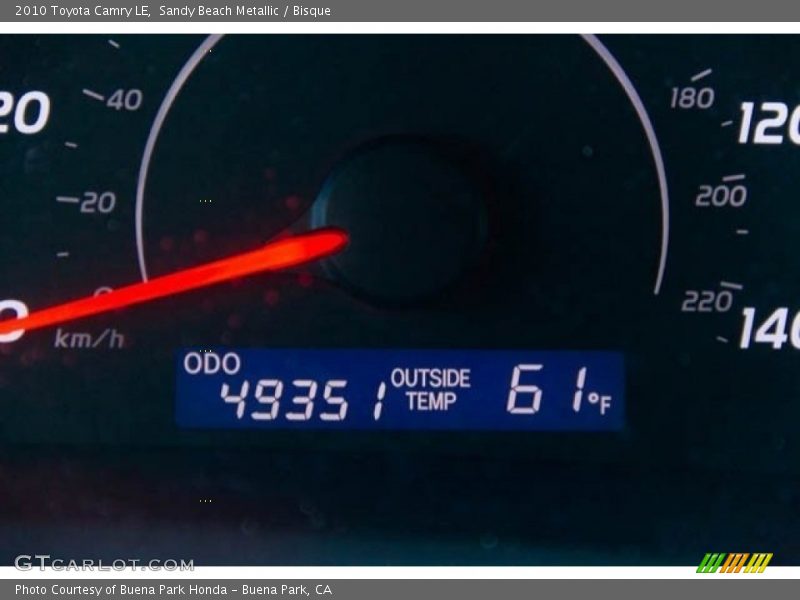 Sandy Beach Metallic / Bisque 2010 Toyota Camry LE