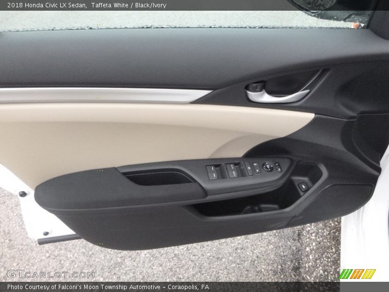 Taffeta White / Black/Ivory 2018 Honda Civic LX Sedan