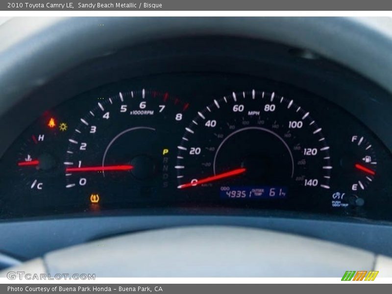 Sandy Beach Metallic / Bisque 2010 Toyota Camry LE