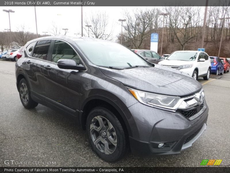 Gunmetal Metallic / Gray 2018 Honda CR-V EX AWD