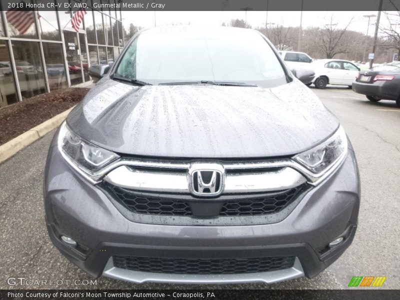 Gunmetal Metallic / Gray 2018 Honda CR-V EX AWD