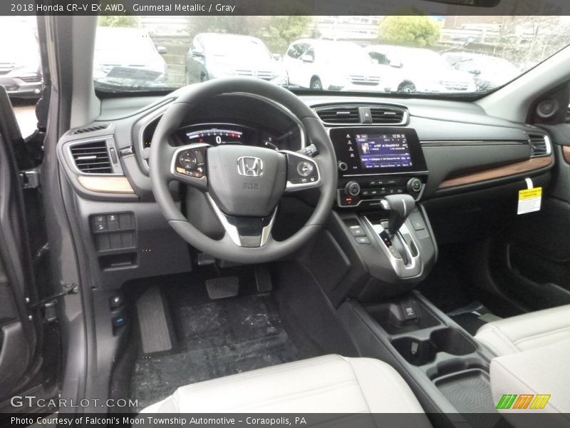 Gunmetal Metallic / Gray 2018 Honda CR-V EX AWD