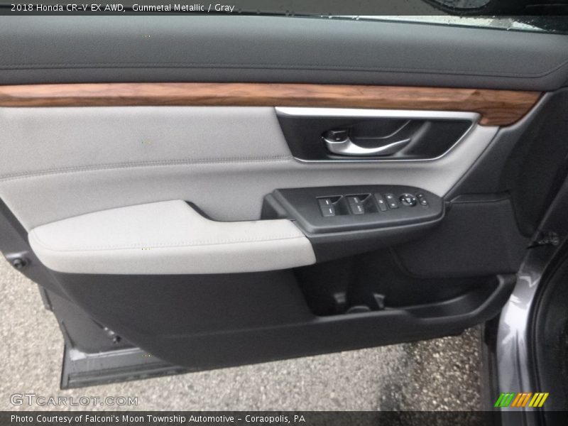 Gunmetal Metallic / Gray 2018 Honda CR-V EX AWD