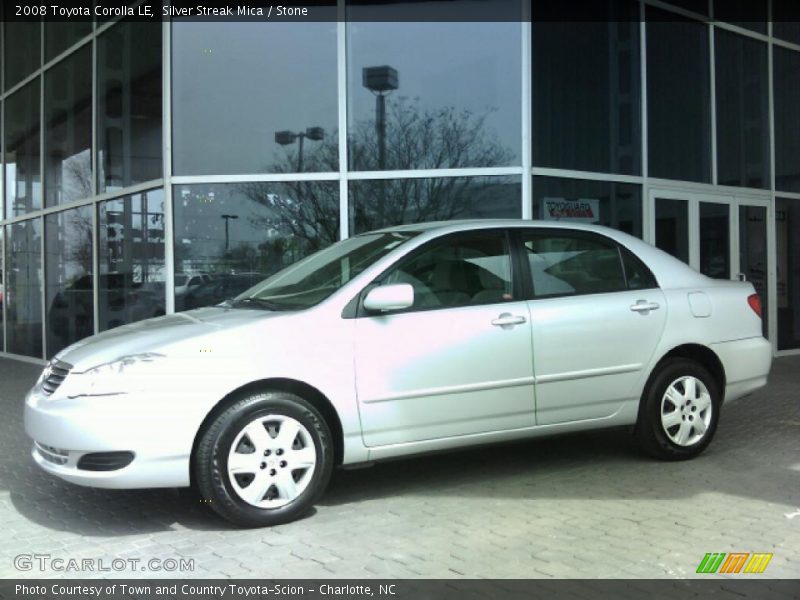 Silver Streak Mica / Stone 2008 Toyota Corolla LE