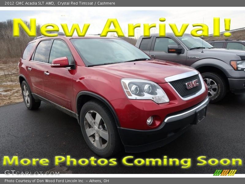 Crystal Red Tintcoat / Cashmere 2012 GMC Acadia SLT AWD