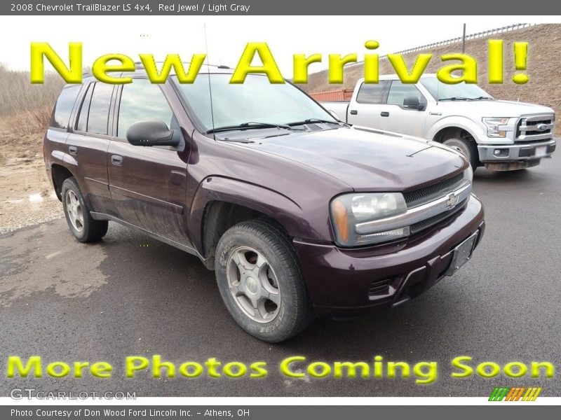 Red Jewel / Light Gray 2008 Chevrolet TrailBlazer LS 4x4