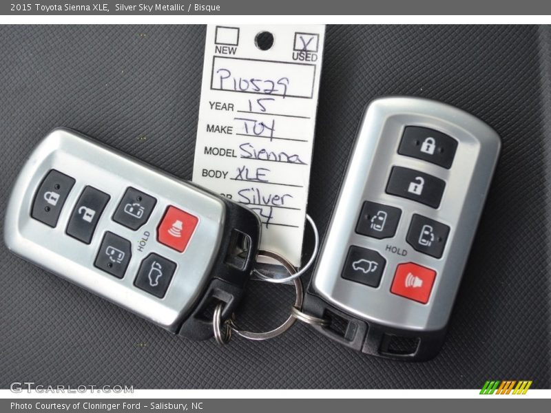 Silver Sky Metallic / Bisque 2015 Toyota Sienna XLE