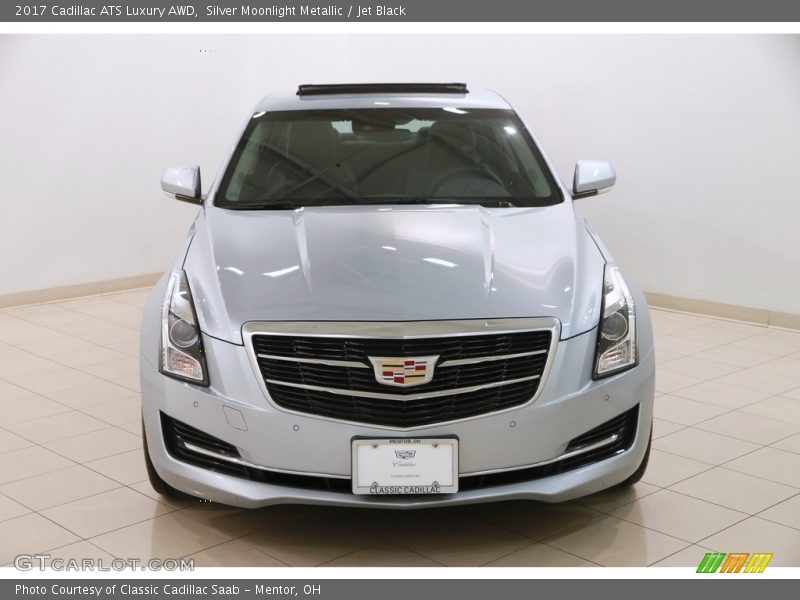 Silver Moonlight Metallic / Jet Black 2017 Cadillac ATS Luxury AWD