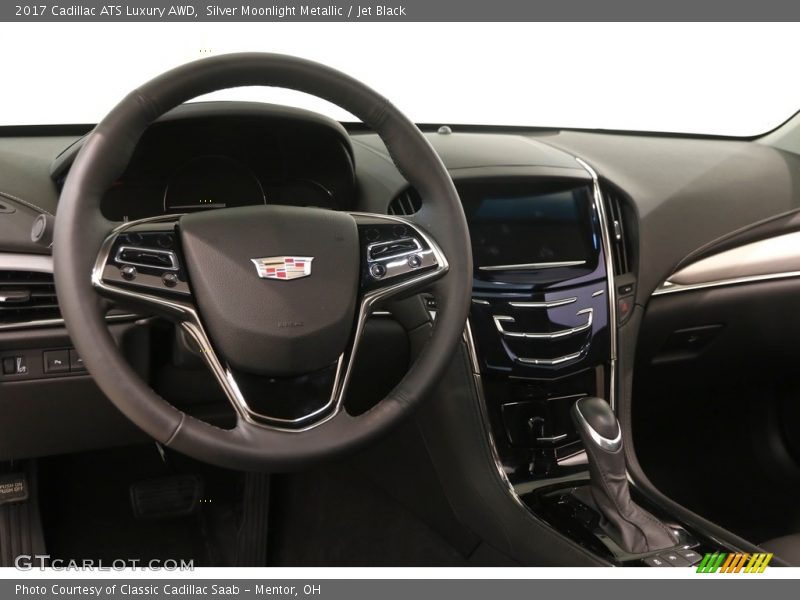 Silver Moonlight Metallic / Jet Black 2017 Cadillac ATS Luxury AWD
