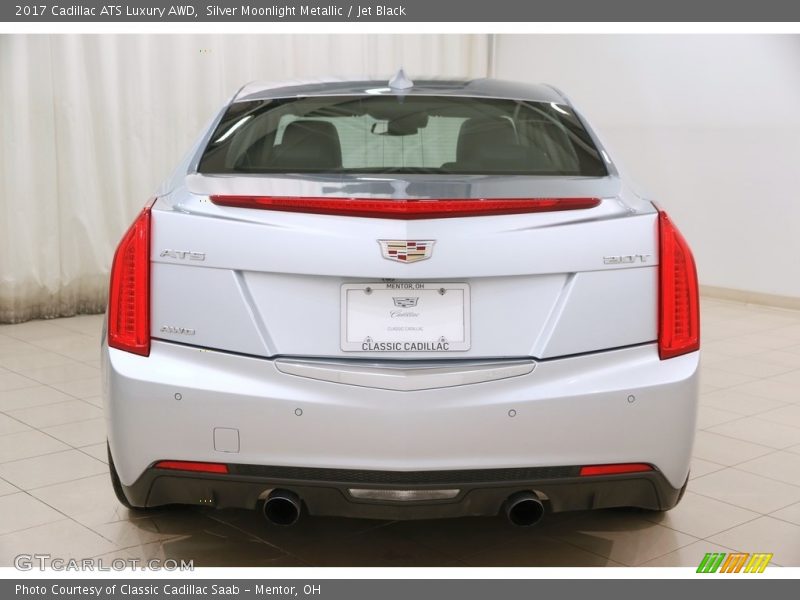 Silver Moonlight Metallic / Jet Black 2017 Cadillac ATS Luxury AWD