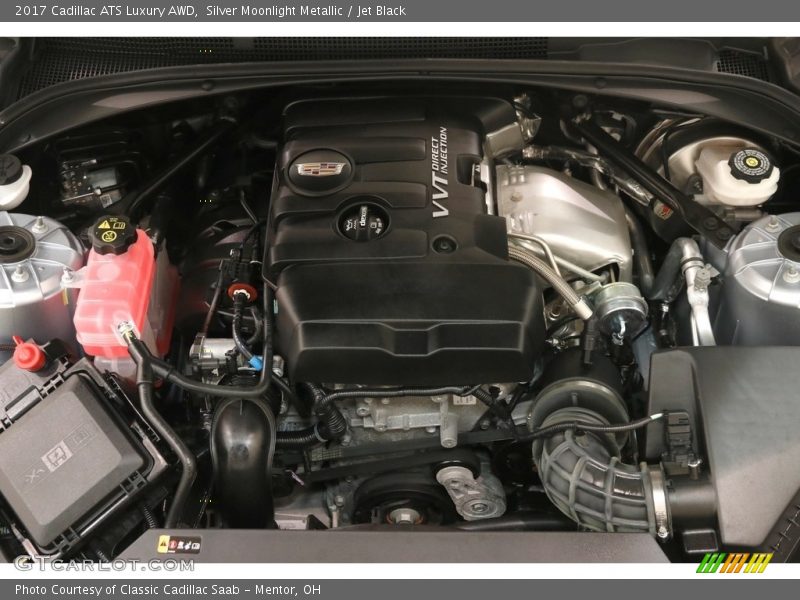 Silver Moonlight Metallic / Jet Black 2017 Cadillac ATS Luxury AWD