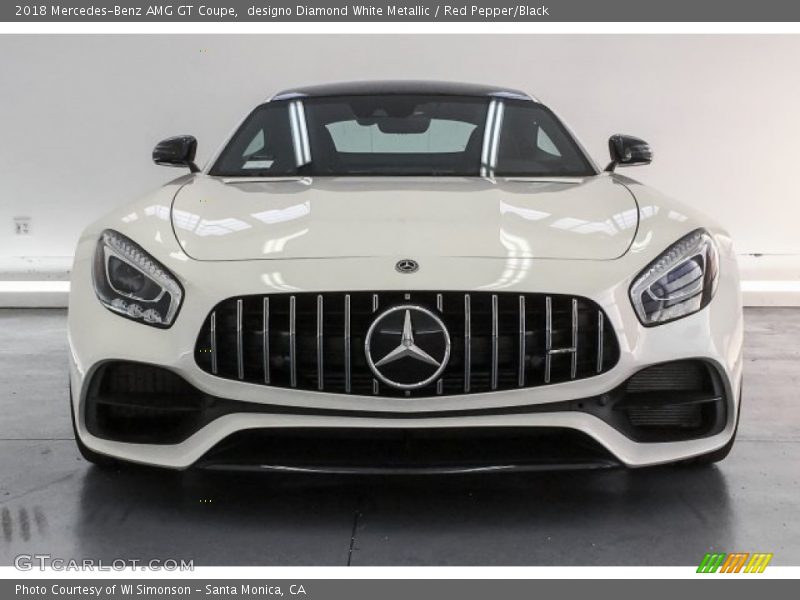 designo Diamond White Metallic / Red Pepper/Black 2018 Mercedes-Benz AMG GT Coupe