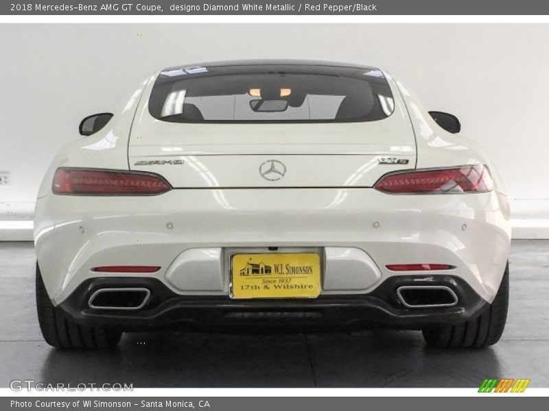 designo Diamond White Metallic / Red Pepper/Black 2018 Mercedes-Benz AMG GT Coupe