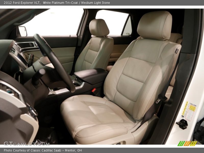 White Platinum Tri-Coat / Medium Light Stone 2012 Ford Explorer XLT