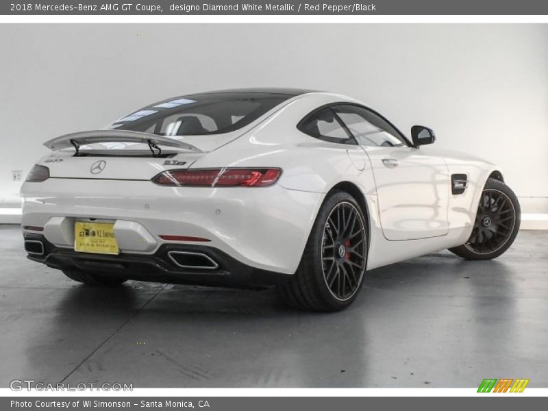 designo Diamond White Metallic / Red Pepper/Black 2018 Mercedes-Benz AMG GT Coupe