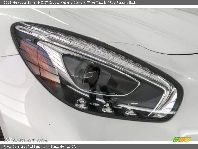 designo Diamond White Metallic / Red Pepper/Black 2018 Mercedes-Benz AMG GT Coupe