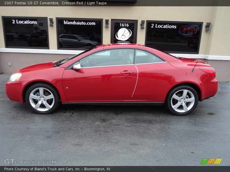 Crimson Red / Light Taupe 2007 Pontiac G6 GT Convertible