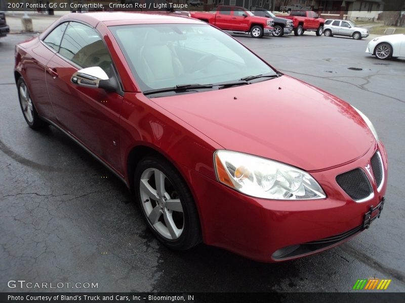 Crimson Red / Light Taupe 2007 Pontiac G6 GT Convertible