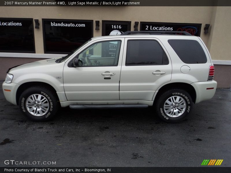 Light Sage Metallic / Black/Light Parchment 2007 Mercury Mariner Premier 4WD