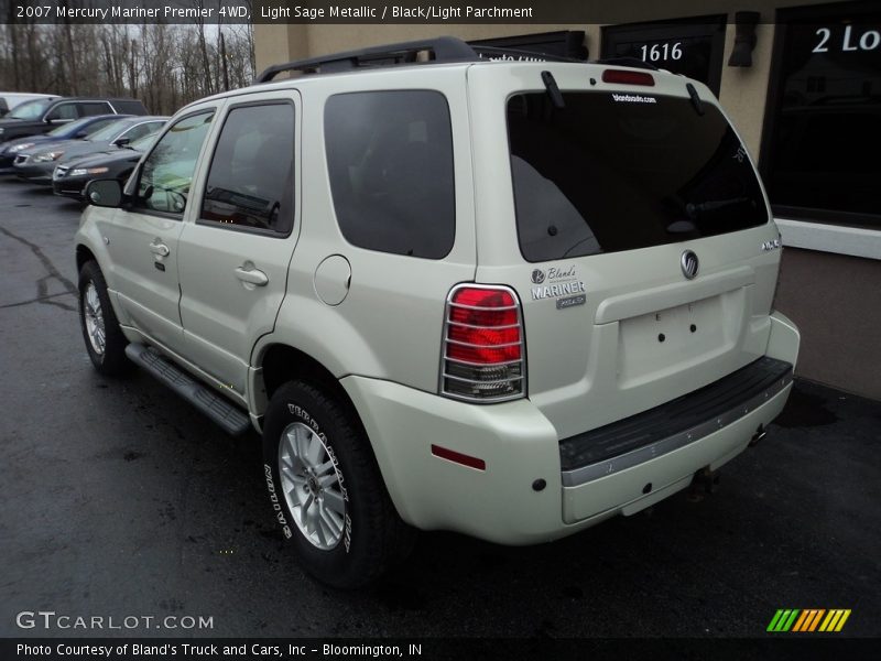 Light Sage Metallic / Black/Light Parchment 2007 Mercury Mariner Premier 4WD