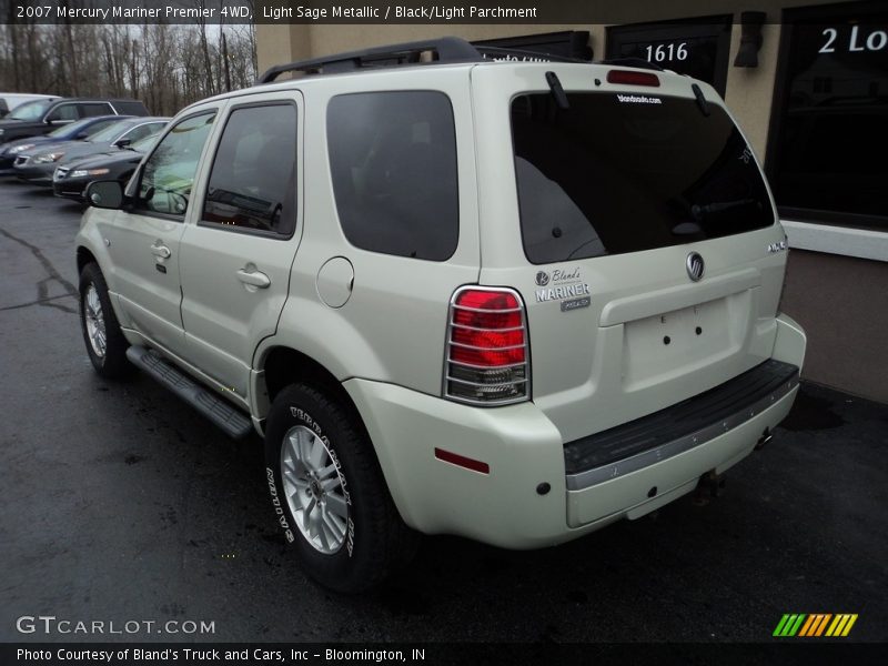 Light Sage Metallic / Black/Light Parchment 2007 Mercury Mariner Premier 4WD