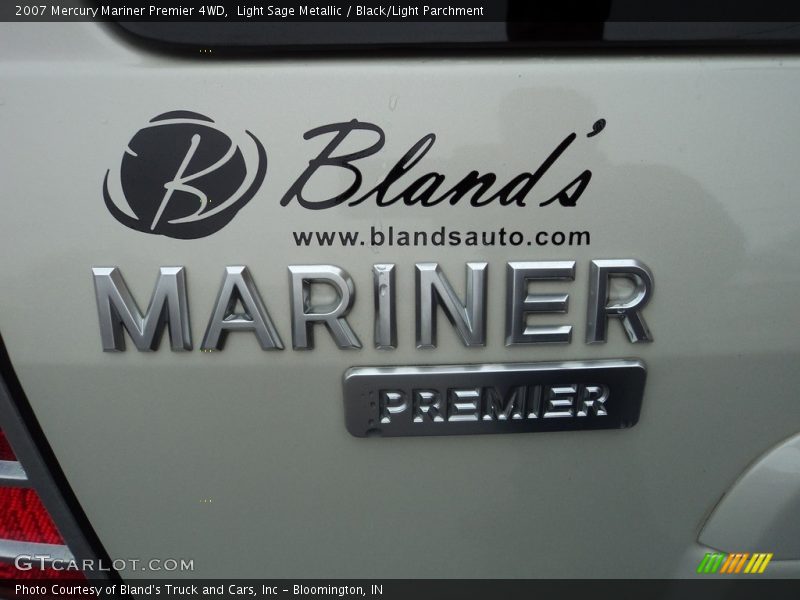 Light Sage Metallic / Black/Light Parchment 2007 Mercury Mariner Premier 4WD