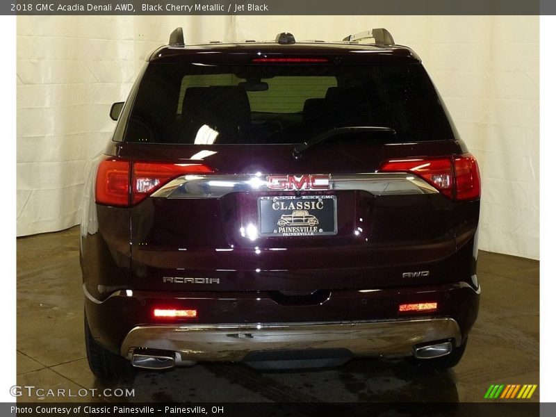 Black Cherry Metallic / Jet Black 2018 GMC Acadia Denali AWD