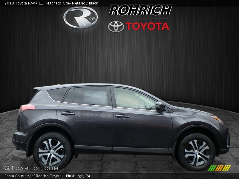 Magnetic Gray Metallic / Black 2018 Toyota RAV4 LE