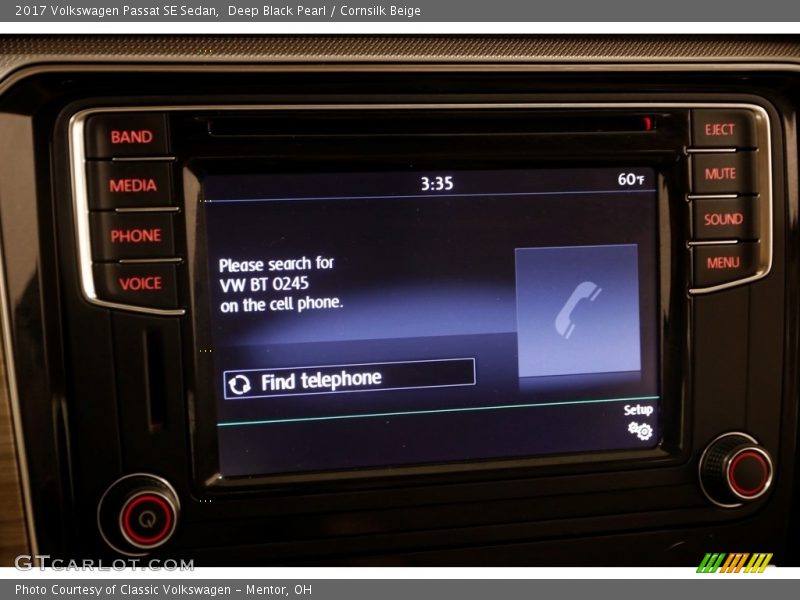 Deep Black Pearl / Cornsilk Beige 2017 Volkswagen Passat SE Sedan