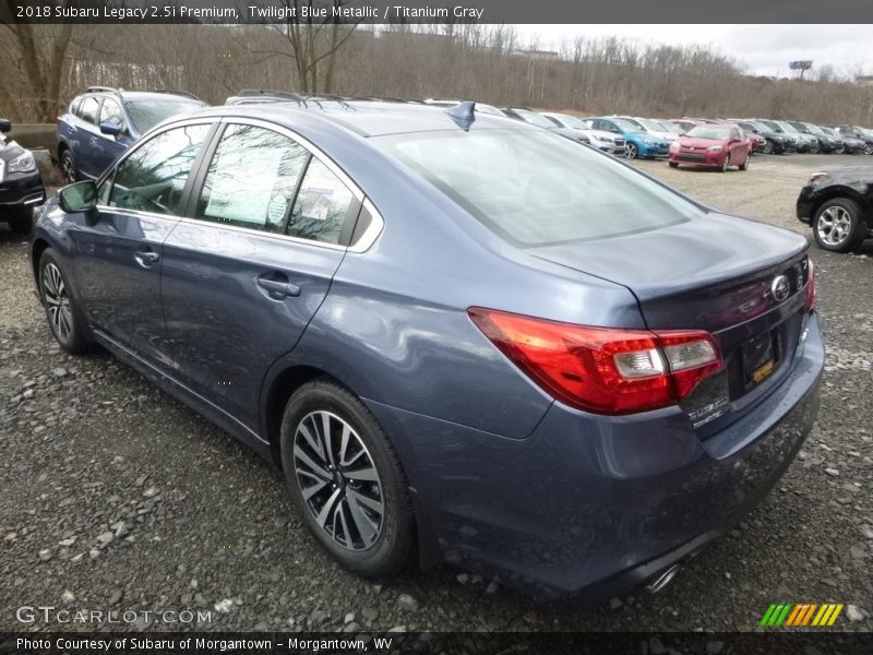 Twilight Blue Metallic / Titanium Gray 2018 Subaru Legacy 2.5i Premium
