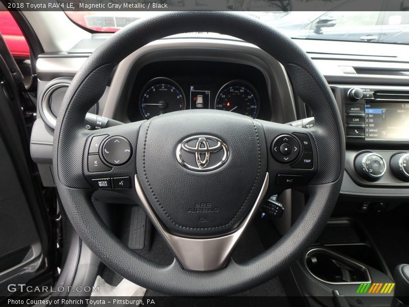 Magnetic Gray Metallic / Black 2018 Toyota RAV4 LE